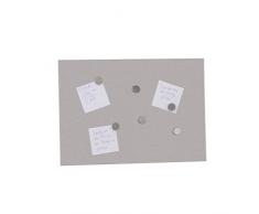 Top Star Magnettafel, magnethaftender Edelstahl, Memoboard, Magnetwand INKL. 6 Magneten, Pinnwand, Whiteboard, für Wohnzimmer, Küche, Homeoffice, Büro, quer und hochkant, Silber Pizarra magnética, Acero Inoxidable, Plata, 50 x 35 x 1.5 cm