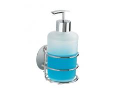 Wenko Turbo-Loc Dosificador Jabón, Acero, Plateado, 9x7.5x16.5 cm