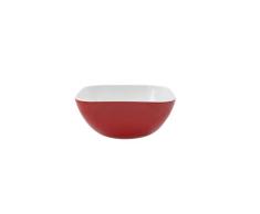 Ensaladera cuadrada bicolor 30 cm - rojo/blanco