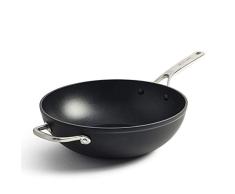 KitchenAid Wok forjado endurecido antiadherente de 30 cm/5 L, negro