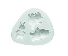 SLK179 - Molde de Silicona para Pasta de azÃºcar Animales, Color Blanco