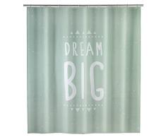 WENKO Cortina de ducha Dream Big - wasserdicht, pflegeleicht, Polietileno, 180 x 200 cm, Verde menta