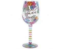Lolita Copa de Vino Te Amo Mamá, Multicolor, 8.50x8.50x22.50 cm