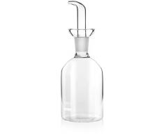 H&H H&H, aceitera cilíndrica, Vidrio borosilicado, Transparente, Capacidad de 0,3 litros