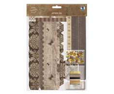 URSUS 40840099 Juego de manualidades cajas de regalo vintage, para personalizar, material para 8 cajas y accesorios para decorar, multicolor, tamaÃ±o Ãºnico