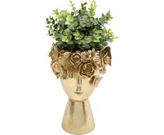 Kare JarrÃ³n Decorativo de diseÃ±o Flowercrown, florero, jarrÃ³n de Mesa, Dorado, Altura del artÃ­culo 20 cm, 30,5 x 19,2 x 19,8 cm