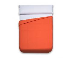 Sancarlos - Funda nÃ³rdica lisa, 100% AlgodÃ³n, Color naranja, Cama de 105 cm
