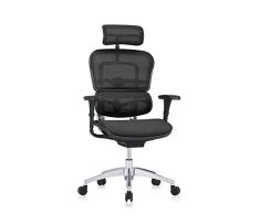hjh OFFICE 652425 Silla giratoria ejecutiva ERGOHUMAN EDITION, malla negro
