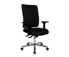 Topstar Open X (P) Chrom Oficina, giratoria, Silla de Escritorio, Funda de Tela Trevira CS, Negro, Talla Ãºnica
