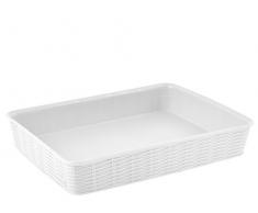 Stefanplast Elegancia Cesta, Blanco, grande/35,5Â x 26Â x 6Â cm