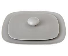 VIGAR Taula Servilletero, ABS, Gris, Dimensiones: 21.5 X 21.5 X 4.8 Cm