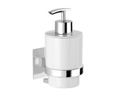 Wenko 23848100 Turbo-Loc® Quadro - Dispensador de jabón líquido (7 x 15 x 9,5 cm, fijación sin taladrar), Color Cromo