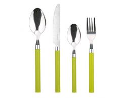 Renberg Set de 24 Piezas de cubertería de Acero Inoxidable, Verde, centimeters