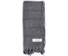 Bersuse 100% AlgodÃ³n - Troy Toalla Turca - Fouta Peshtemal Toallas de BaÃ±o Grandes, Lavada con Piedra - Oeko-Tex - 95 x 175 cm, Negro