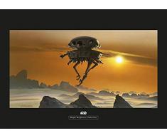 Komar Wandbild Von Star Wars Classic RMQ Hoth Probe Droid | Kinderzimmer, Jugendzimmer, Dekoration, Kunstdruck | ohne Rahmen | WB148-70x50 fotomural, carbÃ³n