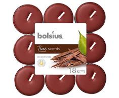 Bolsius True Moods & True SCENTS Velas de tÃ© Oud Wood 4hr18, Cera, marrÃ³n, Talla Ãºnica