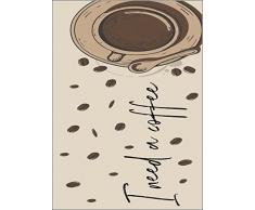 MANI TEXTILE TPS_NEED_COFF_60/120 Alfombra, PoliÃ©ster, Beige, 60 x 120