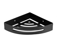 Ambrosya® | Cesta de Ducha Exclusiva de Acero Inoxidable | Estante Baño Ducha Bandeja Esquina Soporte Cesta EstanterÃa de Pared (Acero Inoxidable (Acero Inoxidable (Negro), 1 Piso)