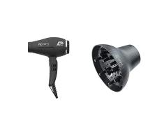 Parlux, Secador de pelo (Negro) 1 unidad + Difusor para Asciugapelli Profesional