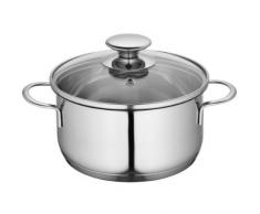 KÃ¼chenprofi 2370702816 - Olla de Acero Inoxidable con Tapa de Cristal