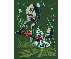 Komar Wandbild Von Star Wars Classic Vector Endor | Kinderzimmer, Jugendzimmer, Dekoration, Kunstdruck | ohne Rahmen | WB108-30x40 fotomural, carbÃ³n