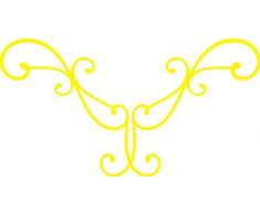 INDIGOS 4051095620174Â Decorativo para Pared, E223Â Bonito Tribal con espirales, Vinilo, Amarillo, 80Â x 42Â x 1Â cm