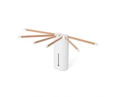 Foppapedretti Plus Tendedero Plegable para Radiador con 6 Brazos Extraíbles, Madera, Natural, 77x37x37 cm