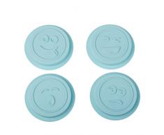 Wonder Stamp Kit para Hacer Galletas con cortapasta y 4 Piezas de Silicona con Emoticons