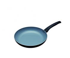 MasterClass Sartén Ecológica de Cerámica Antiadherente Sin Productos Químicos Preparada para Placas de Inducción, Aluminio/Hierro, Negro/Azul, 28 cm