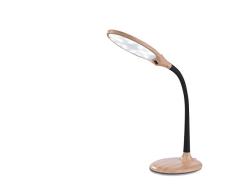 EASYmaxx 05818 Daylight - LÃ¡mpara de mesa LED, 4 niveles de brillo y regulable, selecciÃ³n de color individual, 15 colores, incluye mando a distancia, aspecto de madera de haya