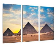 Cuadro FotogrÃ¡fico Paisaje Piramides Egipto Atardecer TamaÃ±o total: 97 x 62 cm XXL