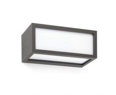 Faro Barcelona TEJO 70573 - Aplique, 15 W, aluminio inyectado y difusor de opal pc, color gris