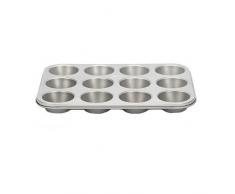 Patisse Sufrir, bandeja de horno con aceite en moldes para muffins 12, modelo de Plata