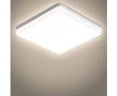 Dehobo Plafon Led de Techo 48W, Lamparas de Techo Led Modernas para BaÃ±o, LÃ¡mpara de Techo LED Cuadrada Blanco Neutro 4500K, IluminaciÃ³n de Techo de Interior para Cocina Pasillo