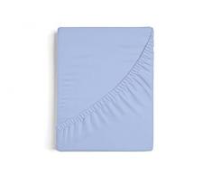 Burrito Blanco | Sábanas bajeras 150x190/200 cm | Cama de 150 cm(+ Medidas Disponibles) | Tejido de Algodón-Poliéster 50/50 | Diseño A7 Azul