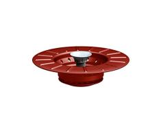 Tovolo TapÃ³n y colador, Colador y drenaje plegable de silicona fregadero de la cocina tapÃ³n de drenaje, atrapa las partÃ­culas de alimentos y desechos, 1 EA, caramelo de manzana rojo