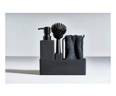 Zone 330413 Denmark - Juego de Fregadero, Metal, 19 cm, Color Negro