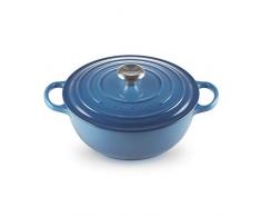 Le Creuset Evolution La Marmite Cacerola con tapa, Redonda, Todas las fuentes de calor incl. inducciÃ³n, 4,1 l, Hierro Fundido, Azul(Marseille)
