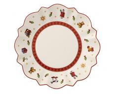 Villeroy & Boch 14-8585-2662 Plato para Pan, Toys Delight, para Navidad, 17 cm, Porcelana, Blanco, 18.5x18.0x7.5 cm
