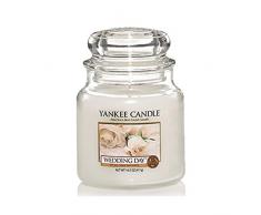 Yankee 114438 - Vela en frasco, vidrio, mediano, color blanco