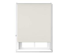 Relaxdays Estor Opaco Térmico, Sistema Klemmfix sin Taladrar, Poliéster-Aluminio-Plástico, 100x160 cm, Beige