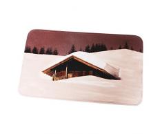 MSV Alfombra DE BAÃO Cottage Sepia 45 X 75 CM, Microfibra, Multicolor, 75x45x0.5 cm