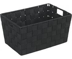 Wenko Adria Cesta S, Polipropileno, Negro, 20x30x15 cm