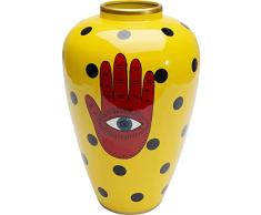 Kare JarrÃ³n Decorativo de diseÃ±o FÃ¡tima, florero, jarrÃ³n de Mesa, Amarillo, Altura del artÃ­culo 38 cm