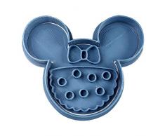 Cuticuter Minnie Perfil Cortador de Galletas, Azul, 8x7x1.5 cm