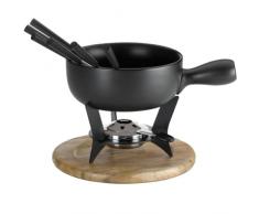 kela Set de Fondue de Queso Country 10 pzas, Ceramic, Negro, 22,00x22,00x21,00 cm