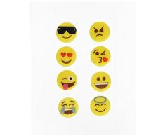 Vin Bouquet FIA 148 - Set Marca Copas Emoticonos, Silicona, 8 Unidades