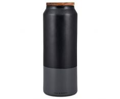 Cole & Mason H822139 Hinxton Bote Cocina Almacenaje Grande con Tapa de Acacia, CerÃ¡mica/Acacia, Negro/Gris, 292mm x 110mm, OrganizaciÃ³n de Cocina Para Almacenar Alimentos, 2 AÃ±os de GarantÃ­a
