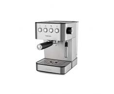 PRIXTON Verona - Cafetera Expresso Automática Bomba Italiana 850 W 20 Bares de Presión Vaporizador Ajustable Portafiltro de Doble Salida