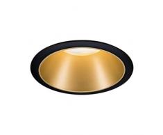 Paulmann 93403 Luminaria LED Cole redonda incl. 1x6,5 W, regulable, negro, oro mate, lámpara empotrable, plástico, aluminio zinc, foco de techo 2700 K, 6.5 W, 1er-Set